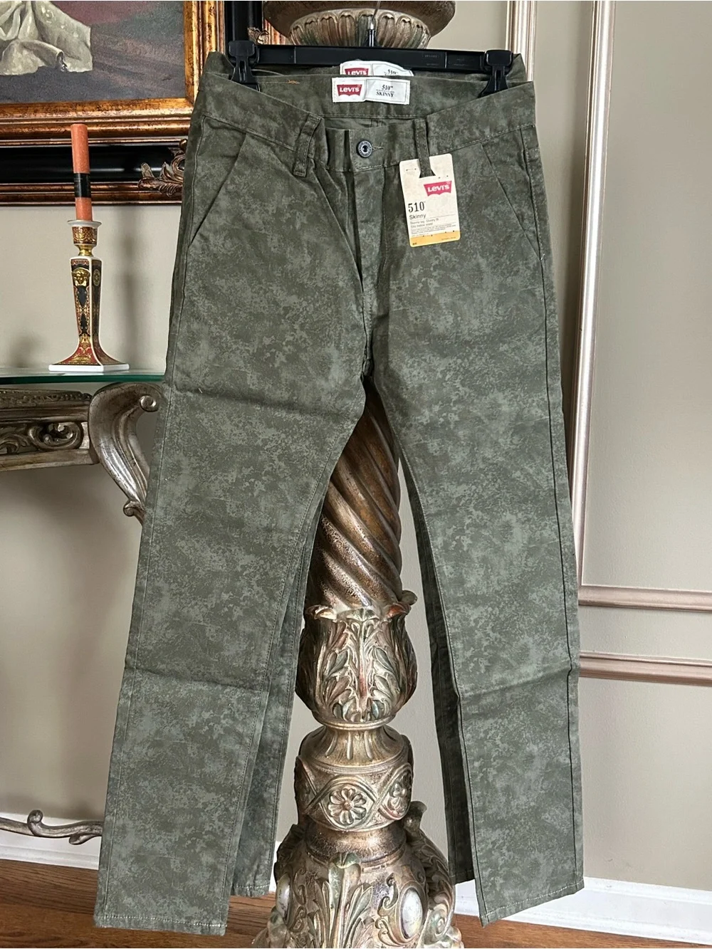 Levi’s 510 Skinny Olive Green Jeans Stretch Boys Youth 16 Reg 28x28